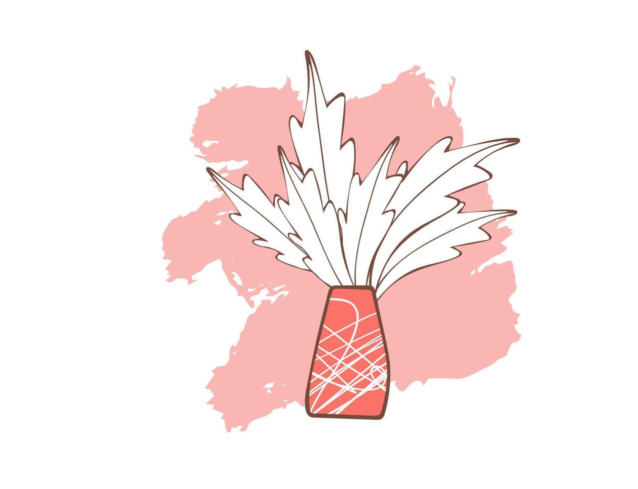 Set of vector flowers vaves in doodle style.