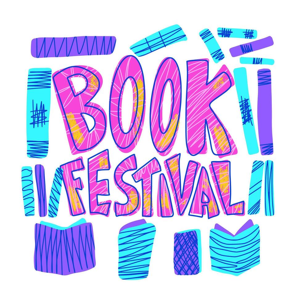 Book concept. Vector illustration in doodle style.