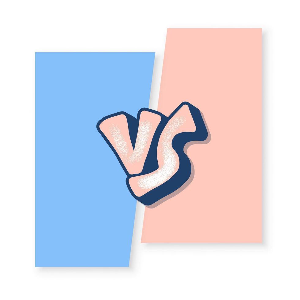 Versus screen vector illustration. Vs card.