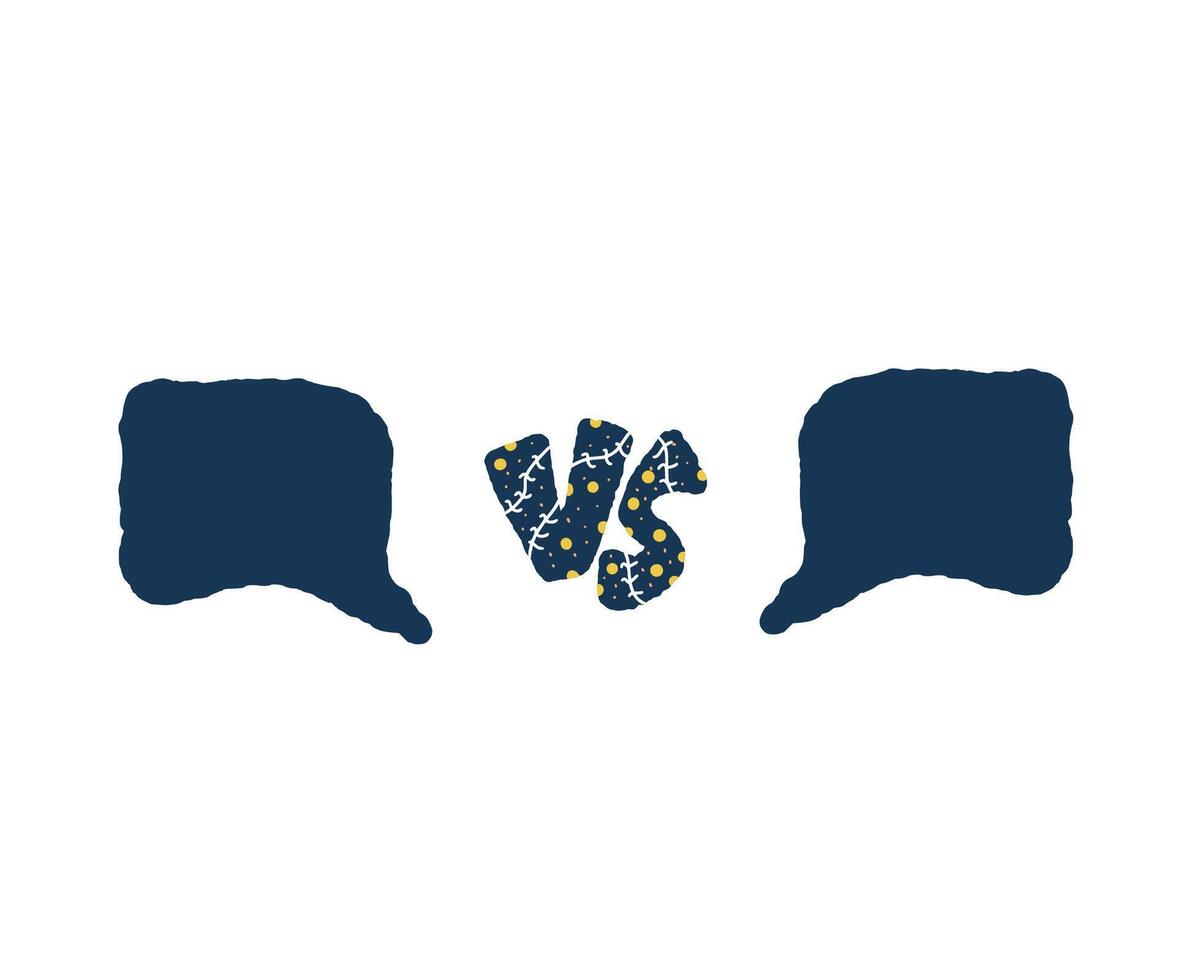 Versus screen vector illustration. Vs card.