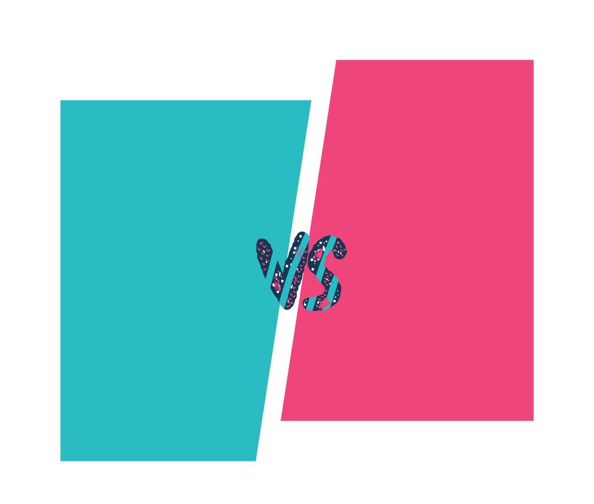 Versus screen vector illustration. Vs card.