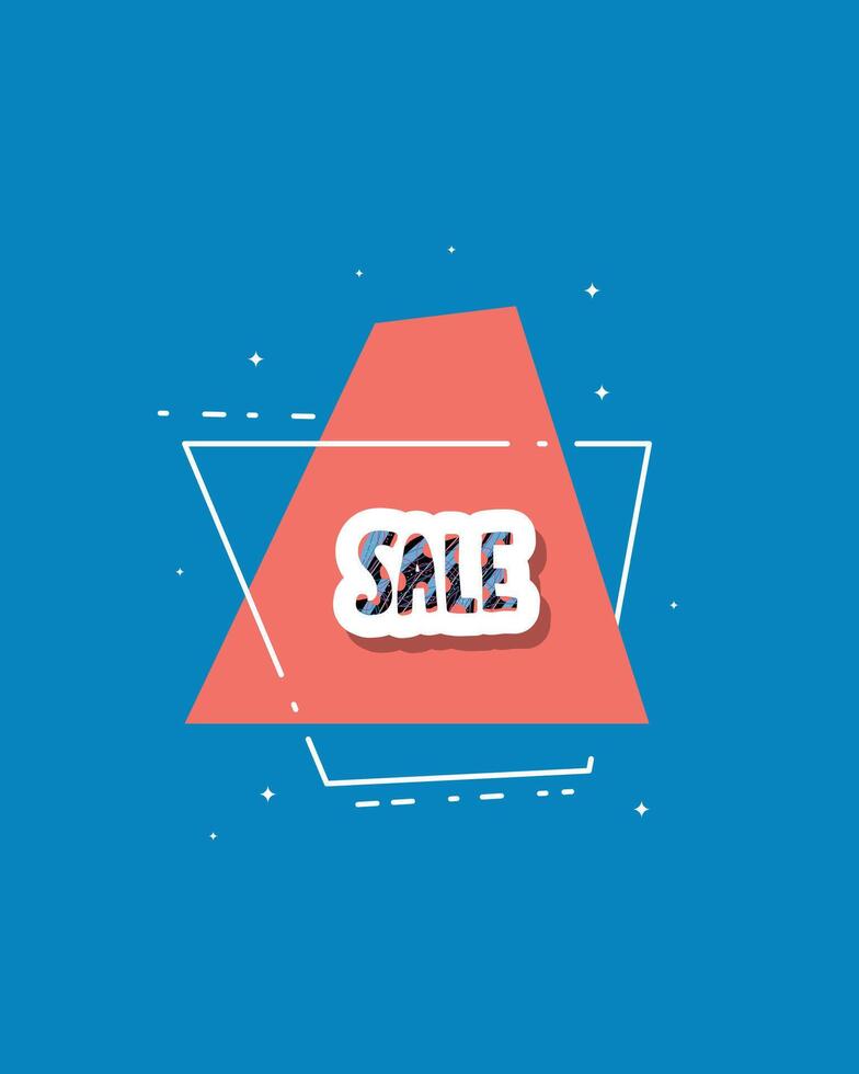 Sale banner template. Vector color illustration.