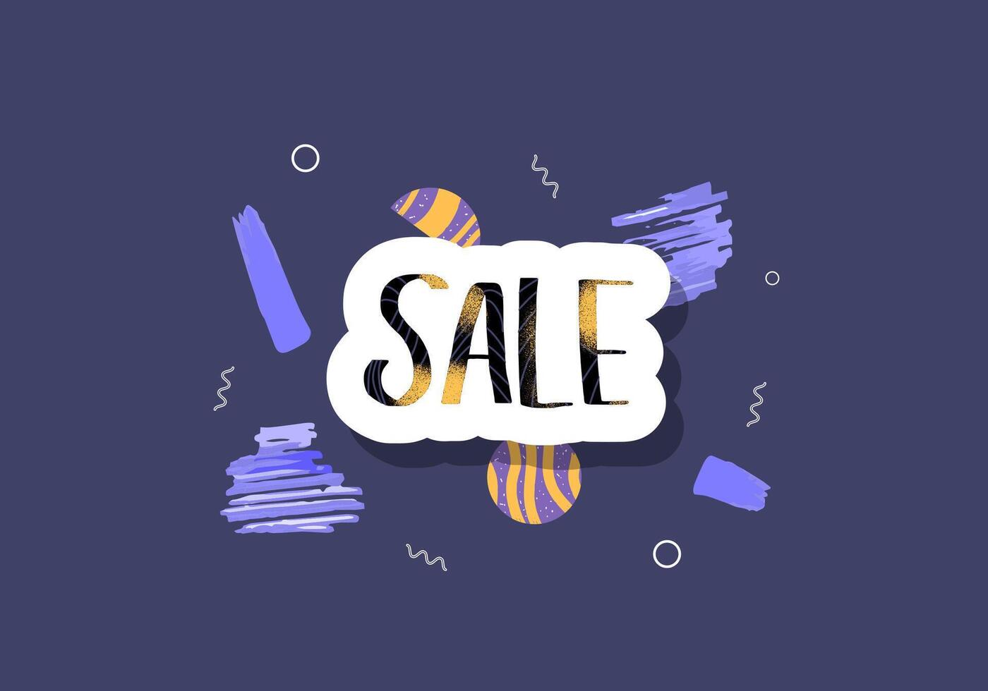 Sale banner template. Vector color illustration.