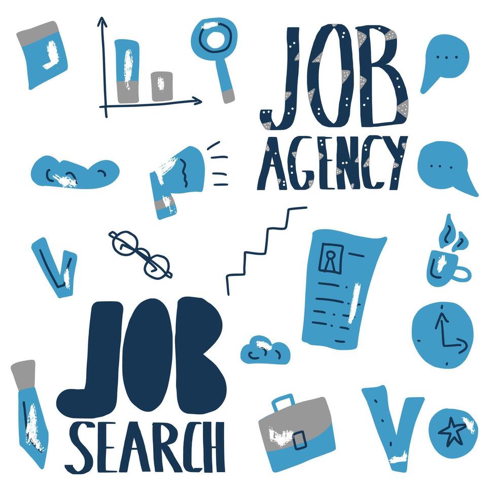 Job search concept. Vector design illustration.