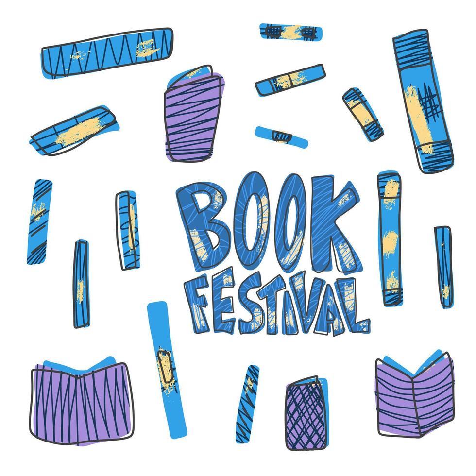 Book concept. Vector illustration in doodle style.