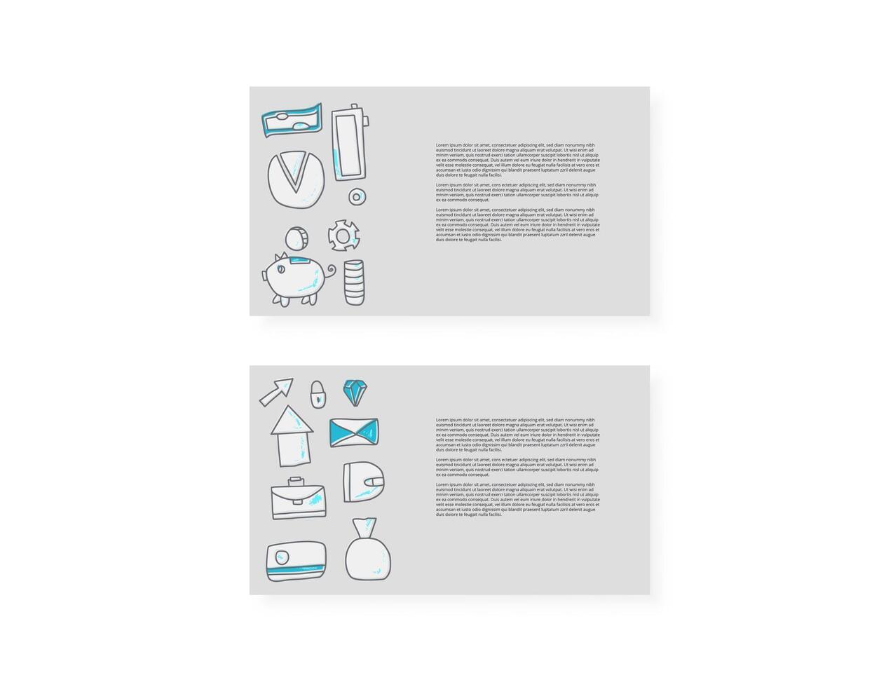 Set of finance elements. Vector illustration.
