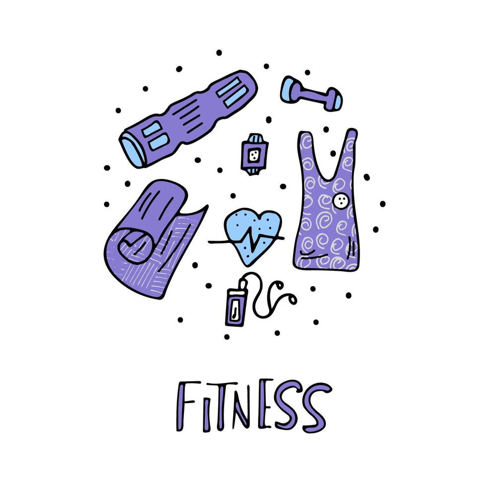 Sport activities symbols. Vector illustration.