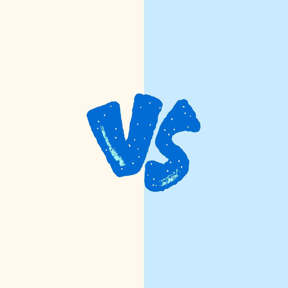 Versus screen vector illustration. Vs card.