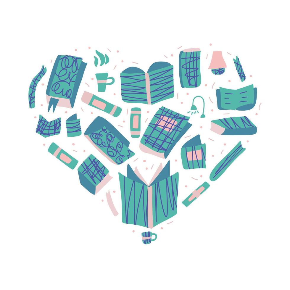 Book concept. Vector illustration in doodle style.