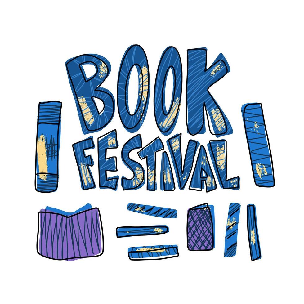 Book concept. Vector illustration in doodle style.