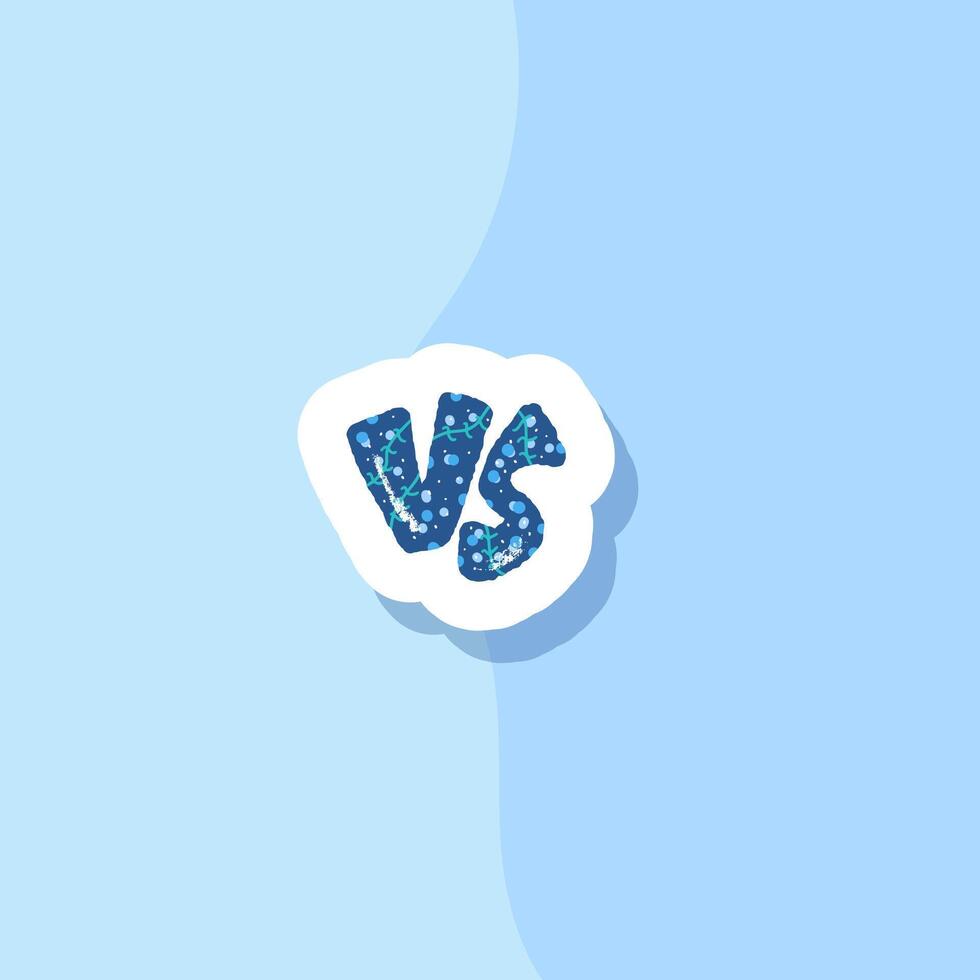Versus screen vector illustration. Vs card.