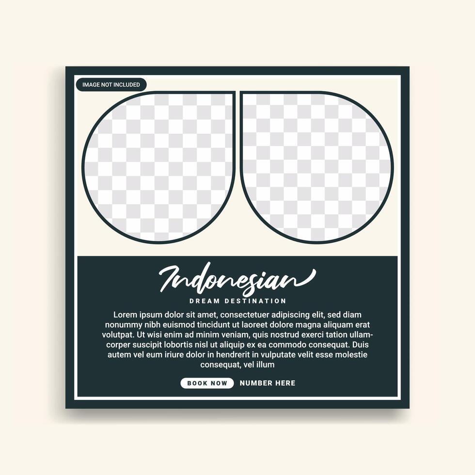 tarveling social media post template vector