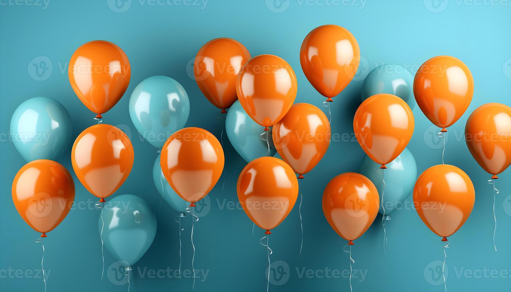 AI generated Photorealistic bright balloons. photo