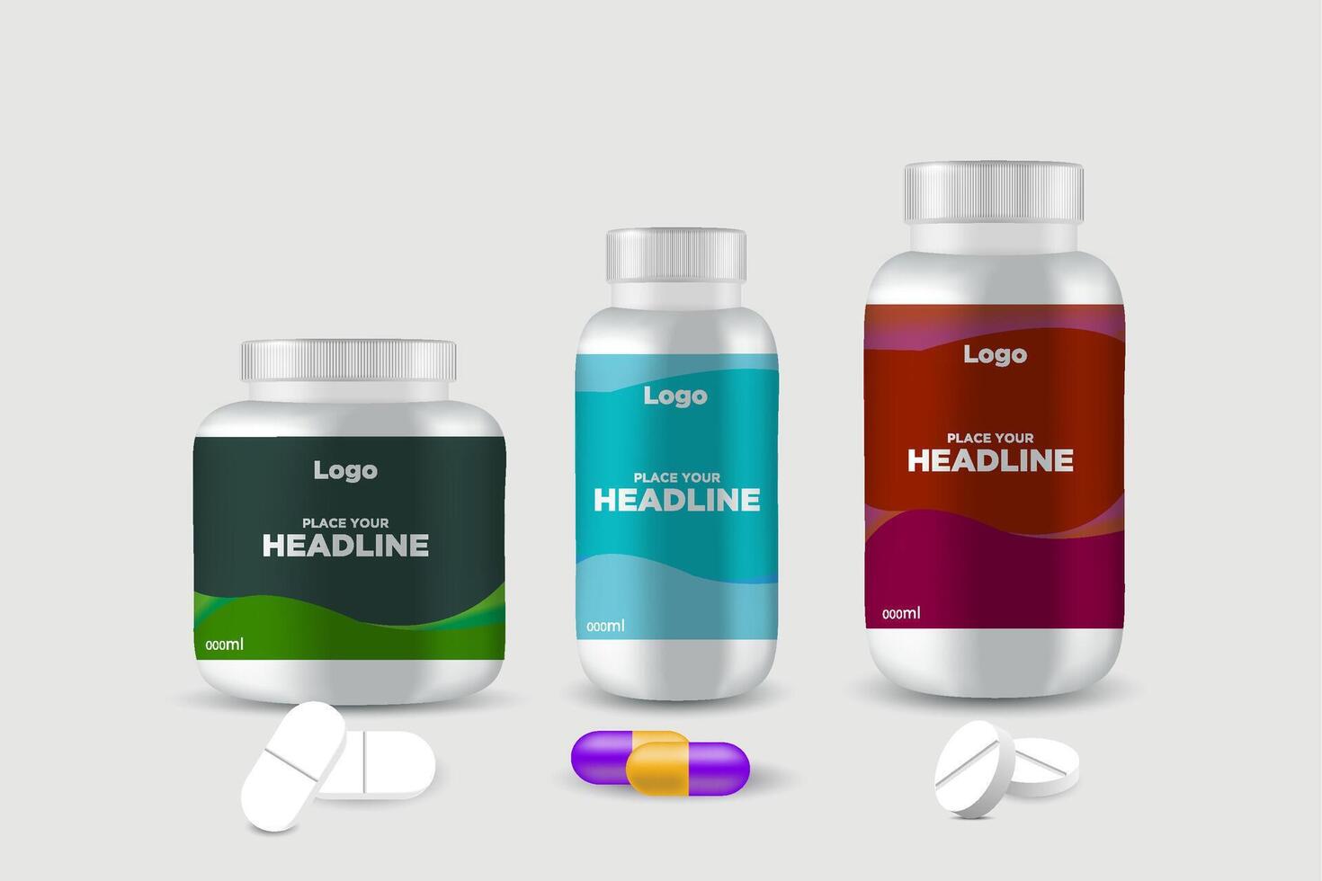 label template supplement vitamin label bottle label packaging design creative and modern design with multi vitamin natural vector medicine label.
