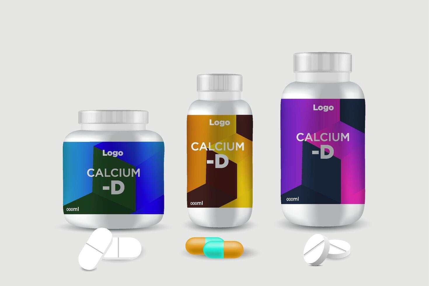 label template supplement vitamin label bottle label packaging design creative and modern design with multi vitamin natural vector medicine label.
