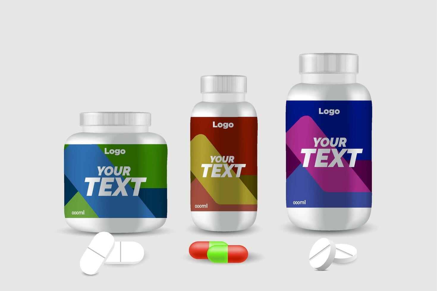 label template supplement vitamin label bottle label packaging design creative and modern design with multi vitamin natural vector medicine label.