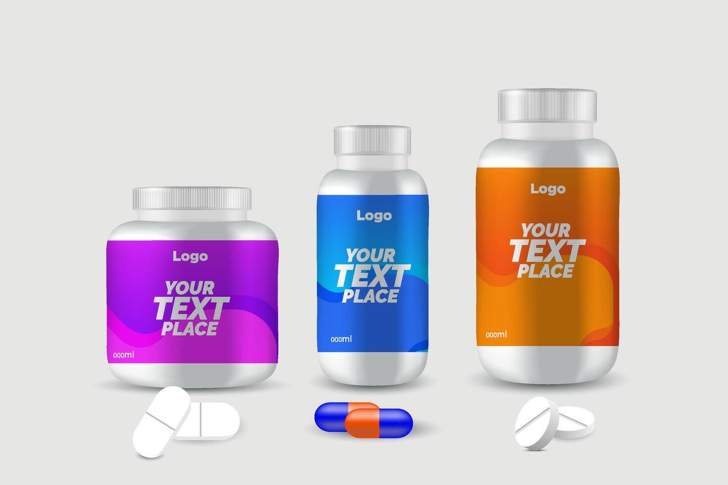 label template supplement vitamin label bottle label packaging design creative and modern design with multi vitamin natural vector medicine label.