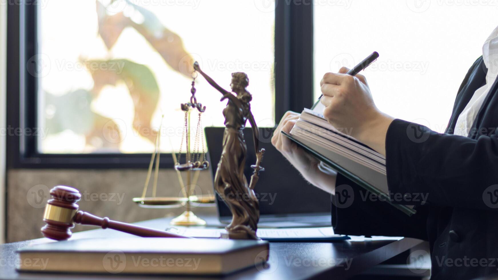 Lawyers are providing legal advice to those seeking legal assistance to understand the rules correctly to prevent unintentional wrongdoing. Concept for seeking legal advice from a team of lawyers photo