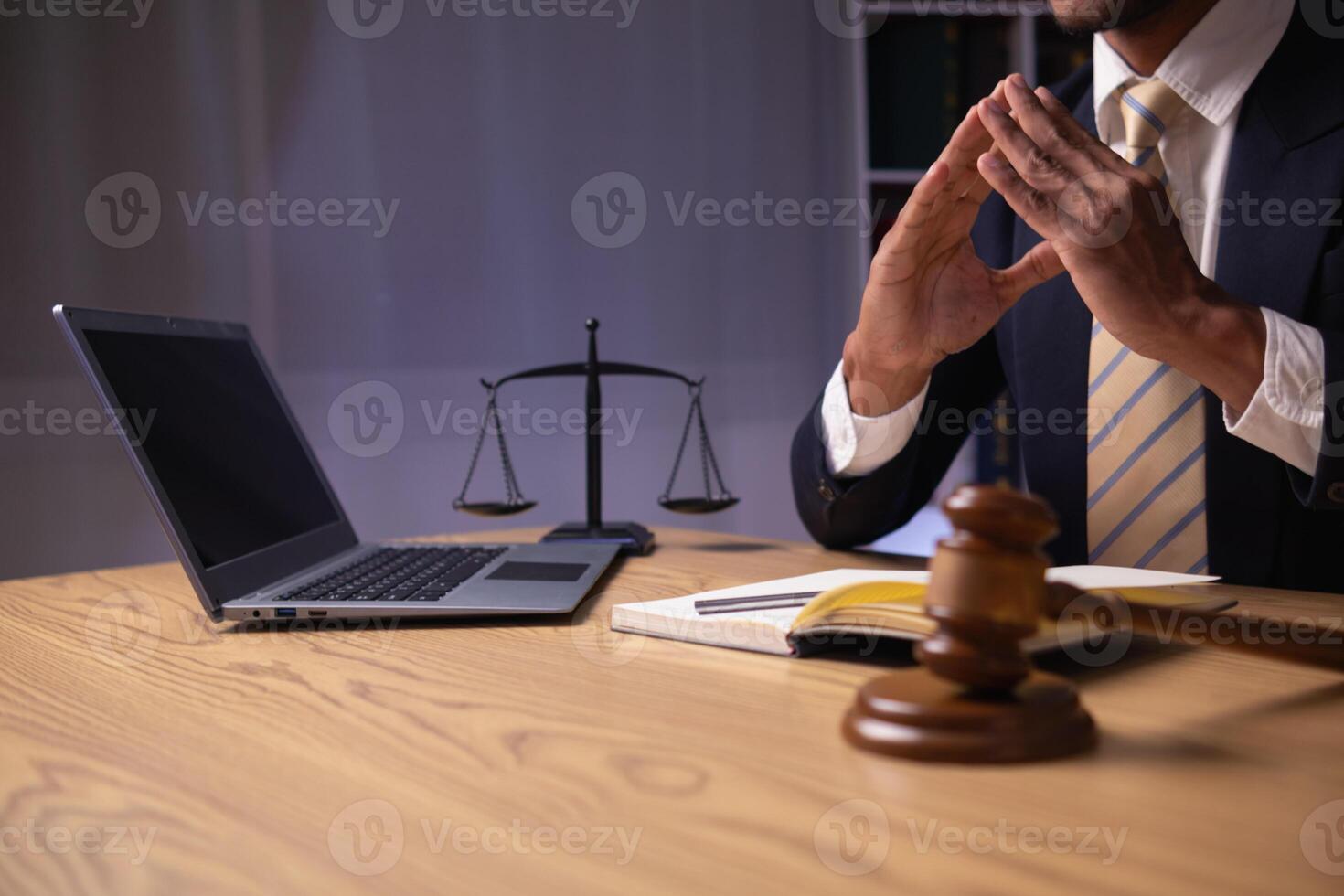 Lawyers are providing legal advice to those seeking legal assistance to understand the rules correctly to prevent unintentional wrongdoing. Concept for seeking legal advice from a team of lawyers photo