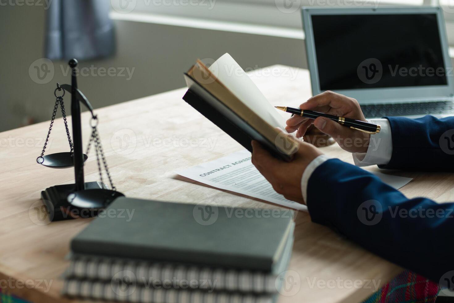Lawyers are providing legal advice to those seeking legal assistance to understand the rules correctly to prevent unintentional wrongdoing. Concept for seeking legal advice from a team of lawyers photo