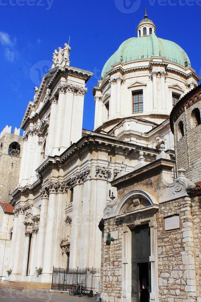 The Duomo Vecchio or Old Cathedral, Brescia, Italy. Brescia is a city located in northern of Italy near the famous Lake Garda. photo