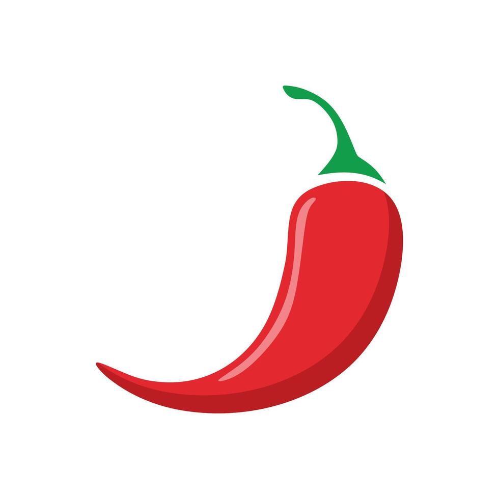 Red Pepper icon vector. Red hot pepper flat icon. Chili spicy vector. vector