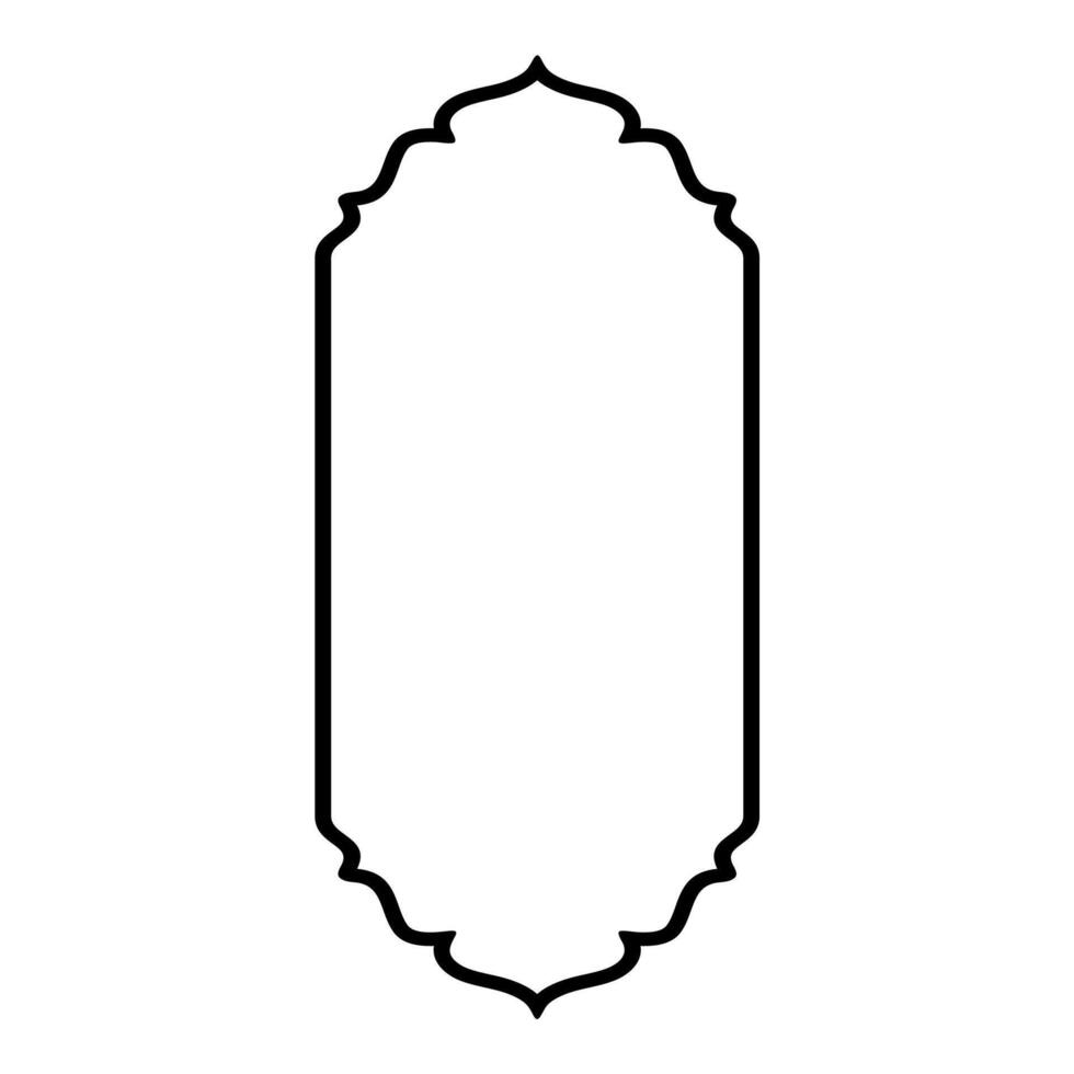 Islamic style border and frame design template vector element.