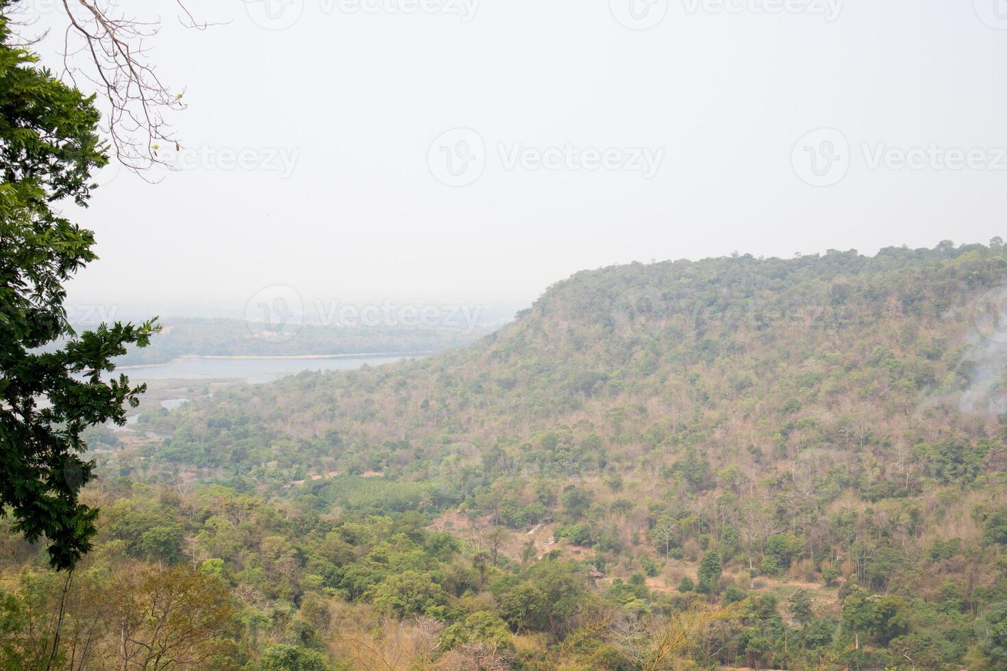 landscape view of Tham Pha Nam Thip Non-hunting Area at Roi Et province, Thailand photo