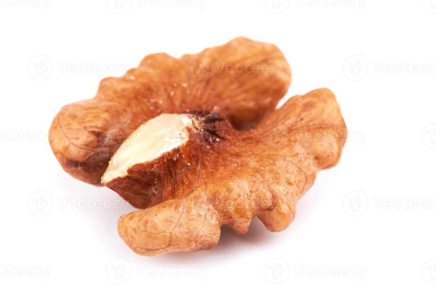 walnut on white photo