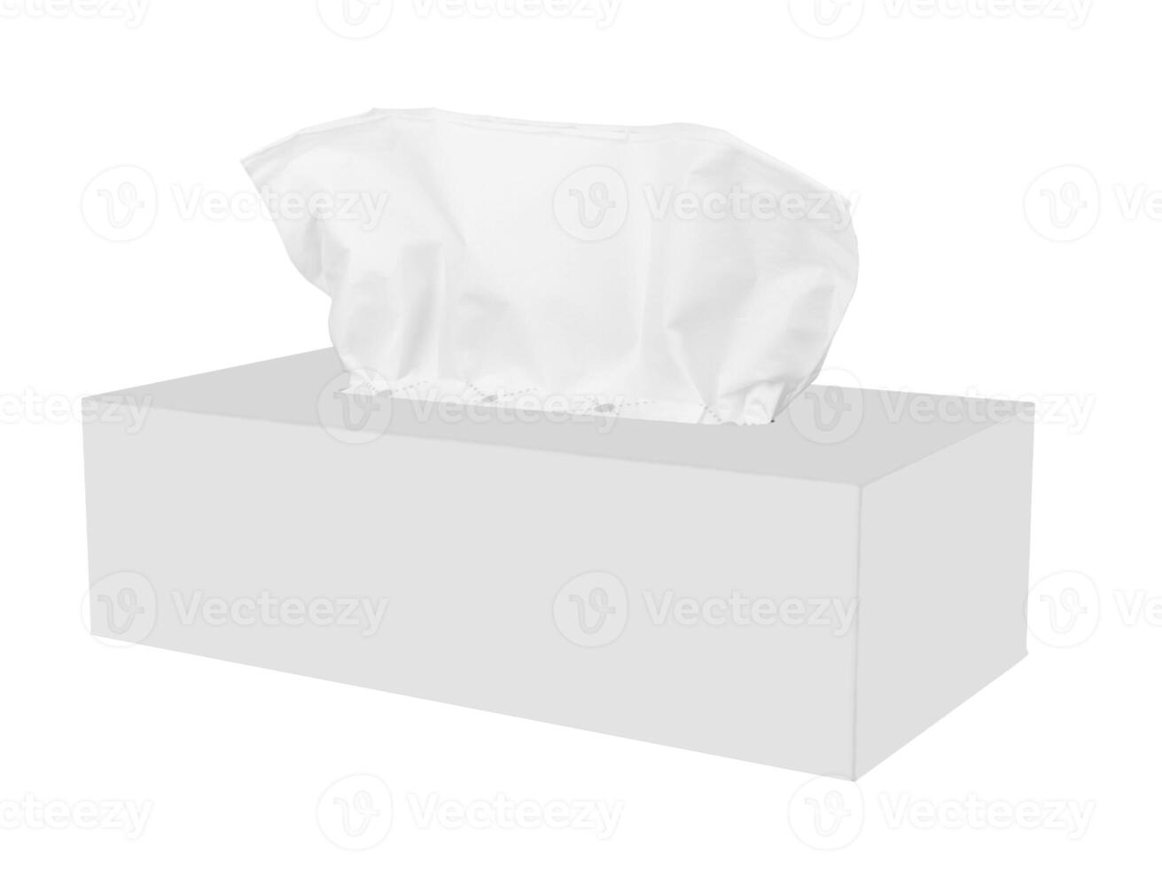 pañuelo de papel caja en blanco foto