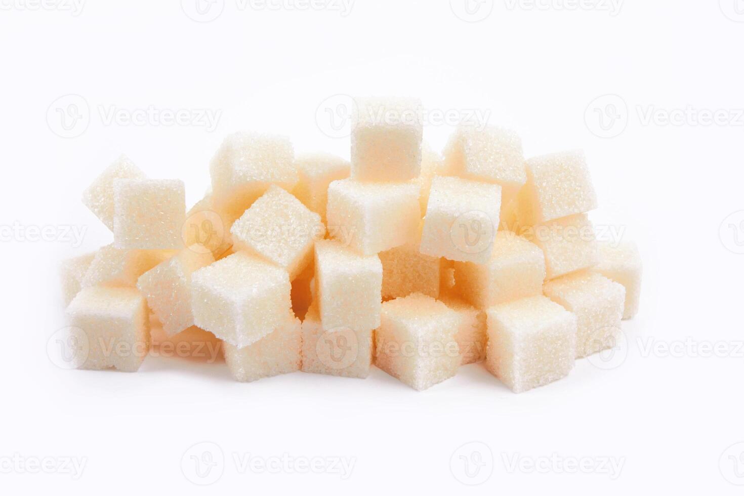 Sugar cube on white photo