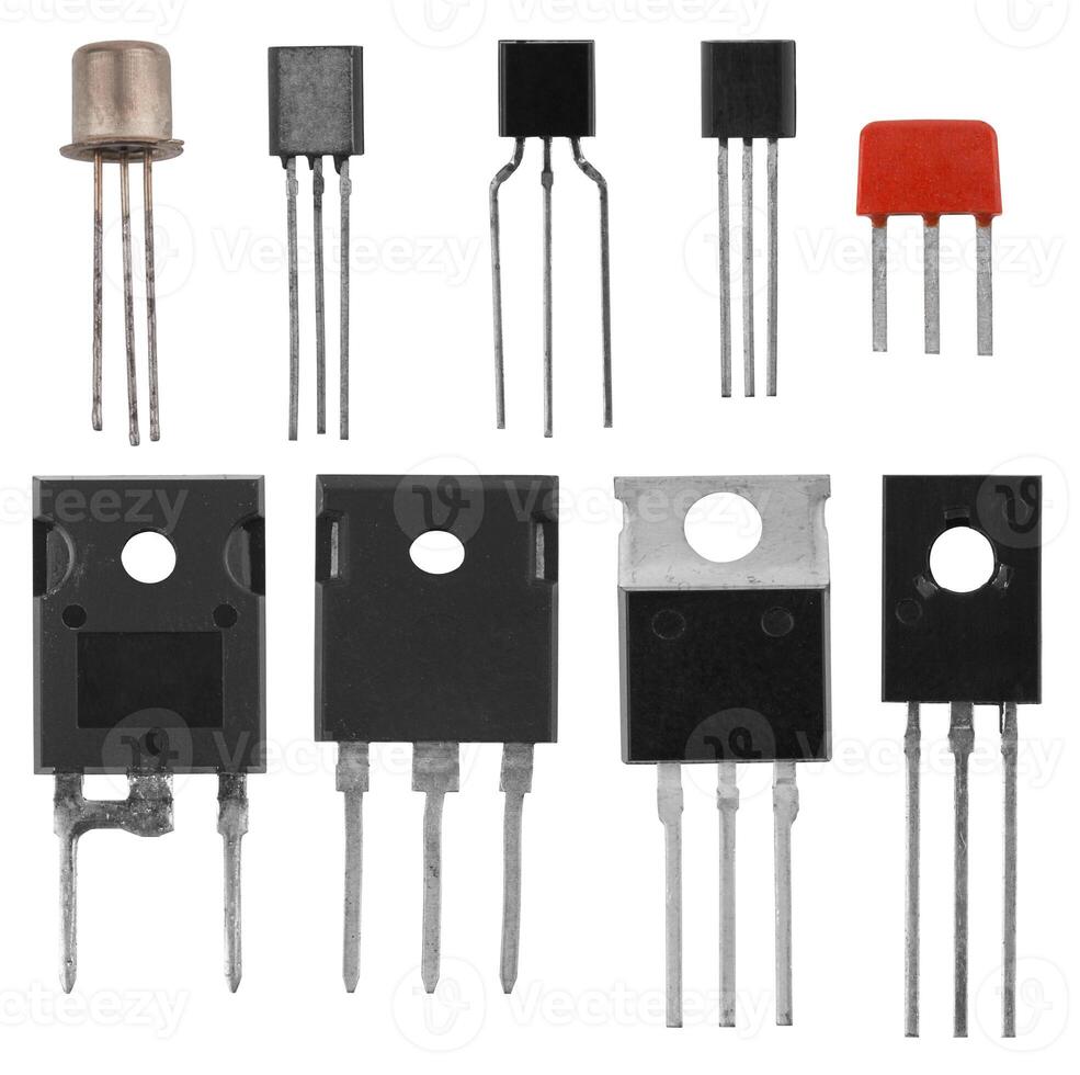 transistor on white photo