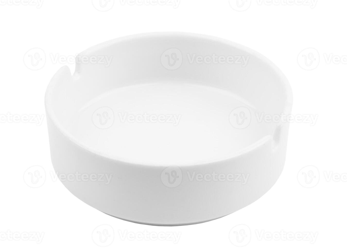 empty ashtray on white photo