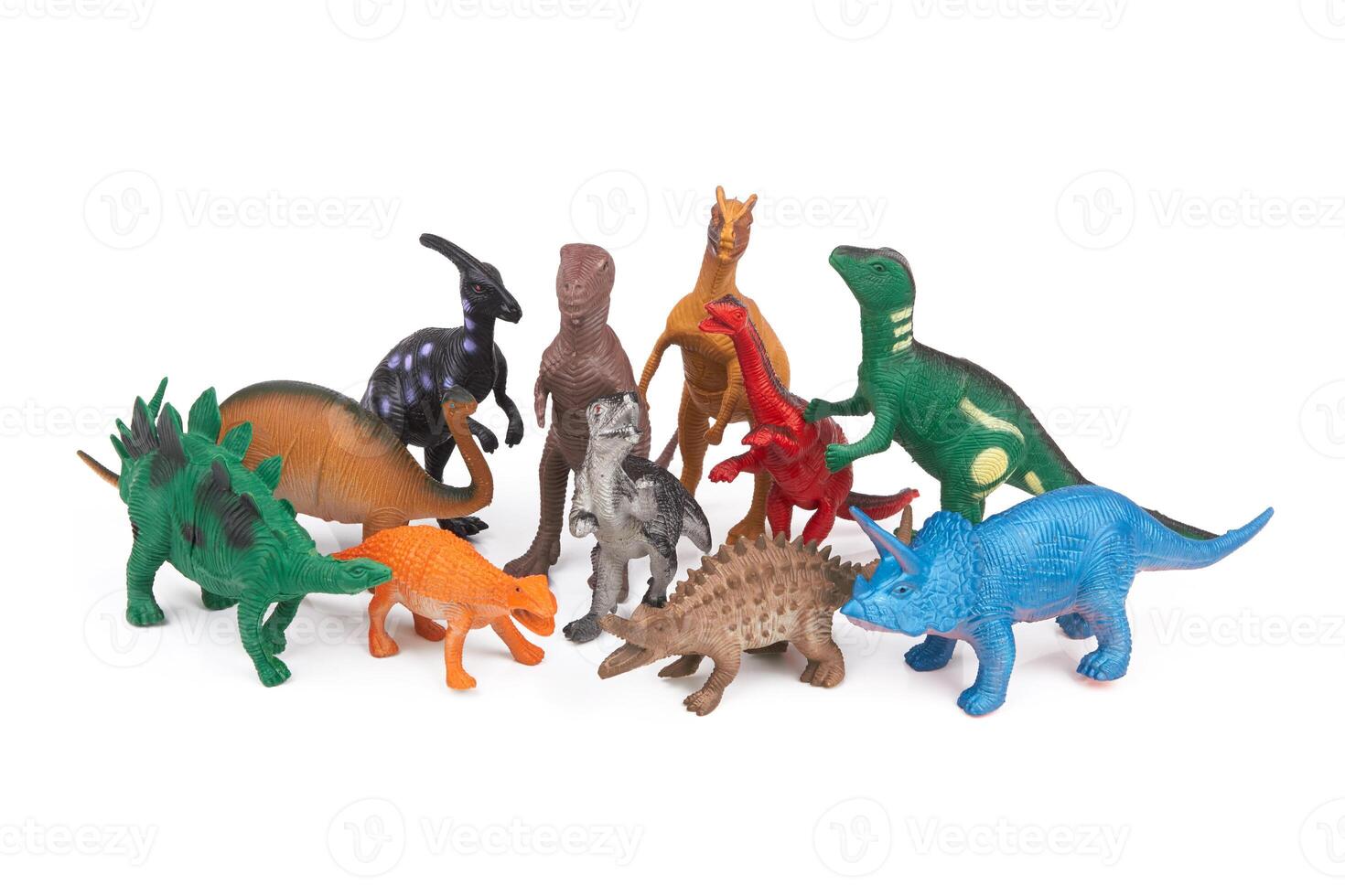 dinosaurs on white photo