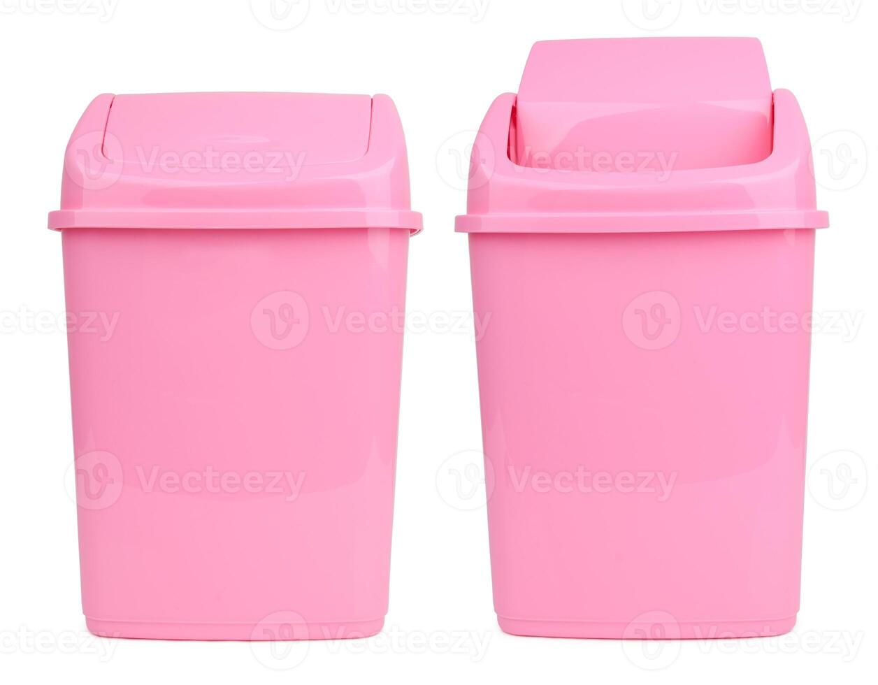 office trashcan on white photo