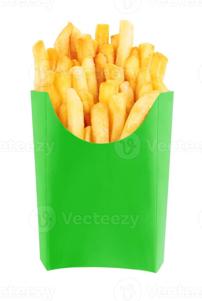 French fries on white photo