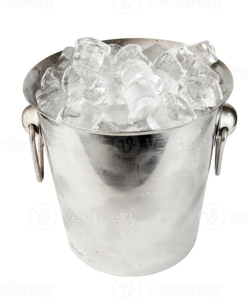 ice bucket on white photo