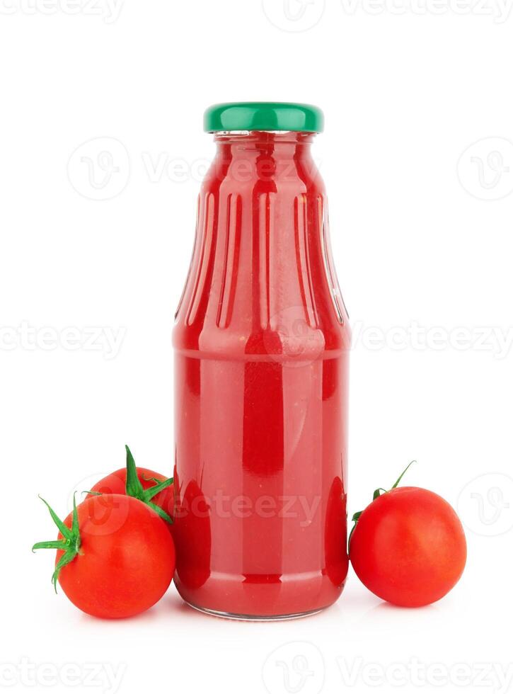 Bottle of tomato sauce photo