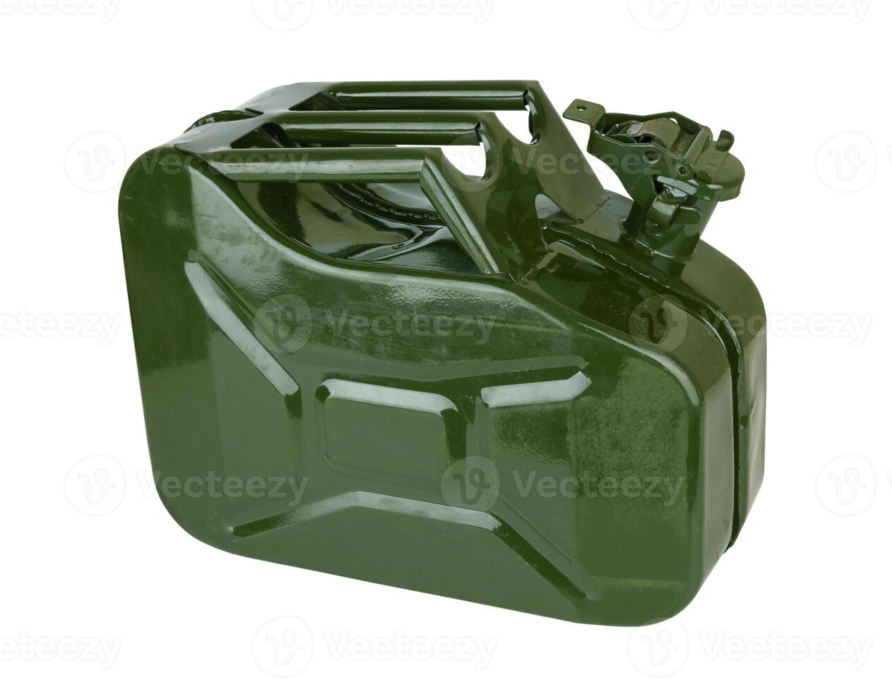 Green gasoline canister photo