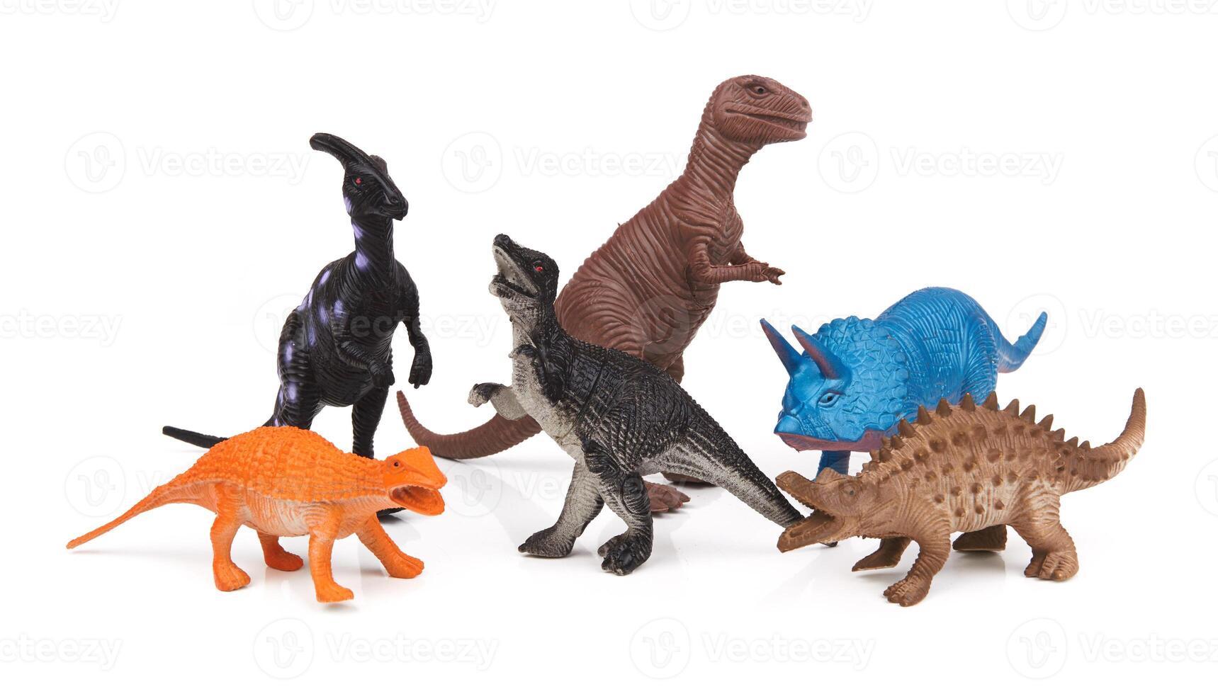 dinosaurs on white photo