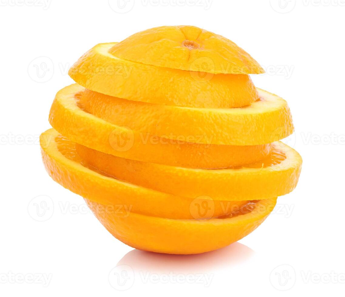 chopped orange on white photo