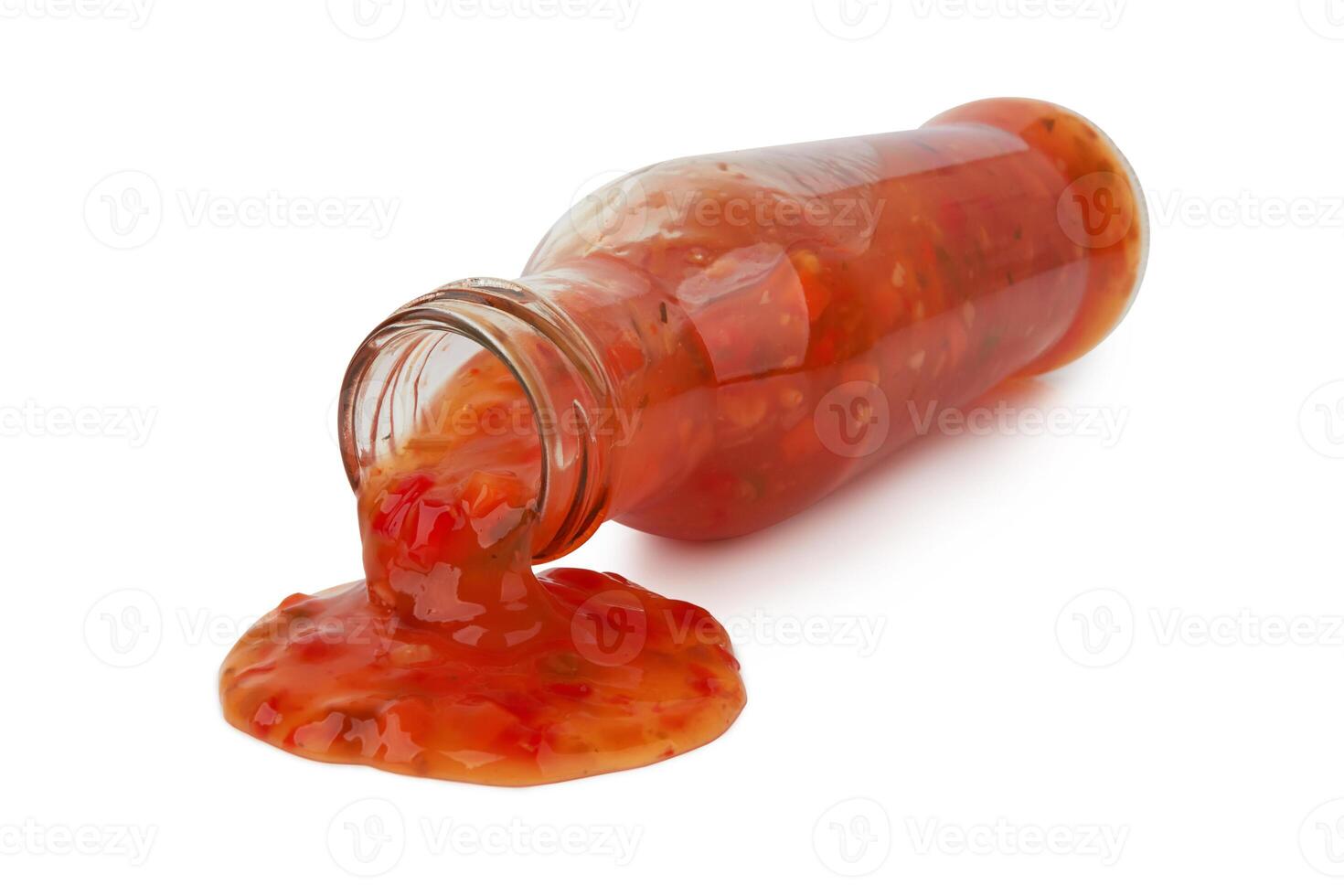 Bottle of tomato sauce photo