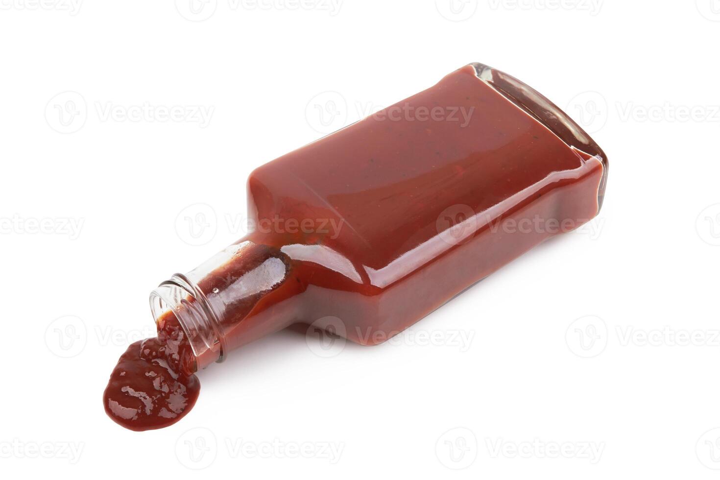 tomate salsa en blanco foto
