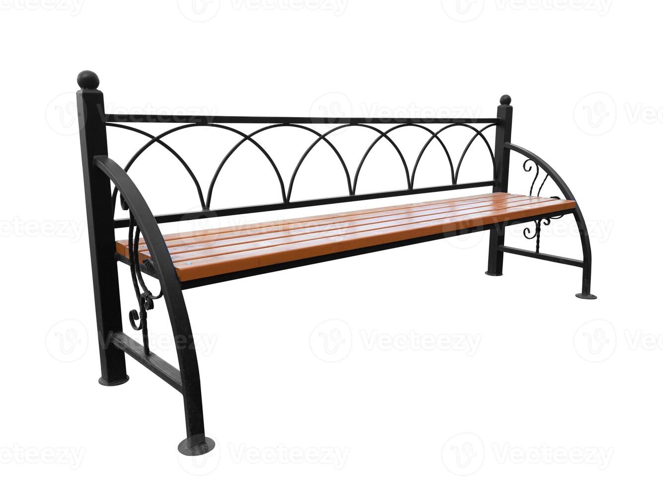 Park bench isolated photo