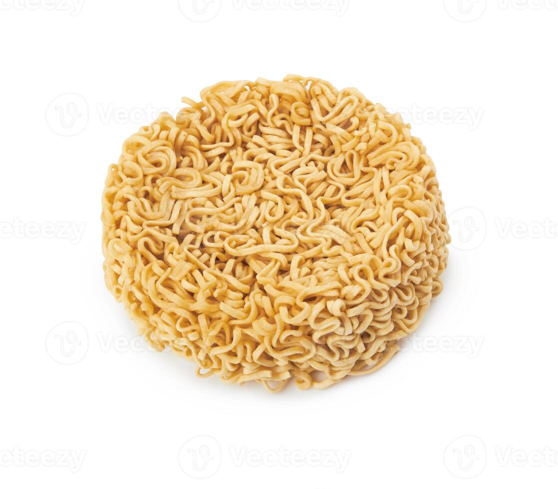 instant noodles on a white background photo