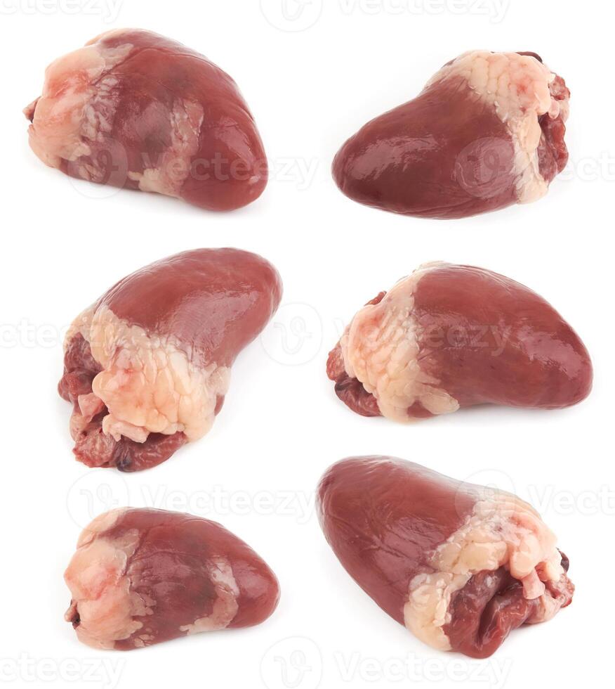 Raw chicken heart photo