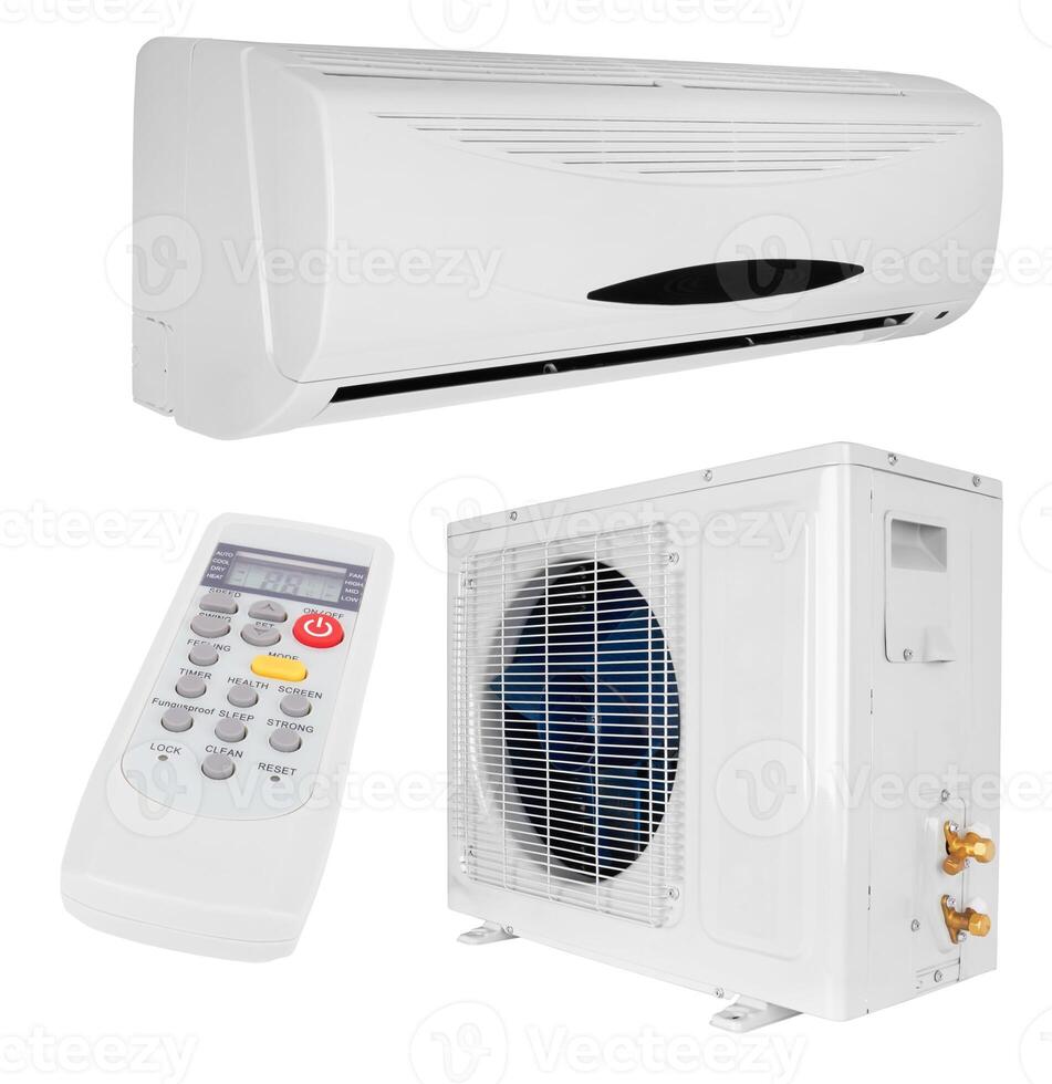 air conditioner on white photo