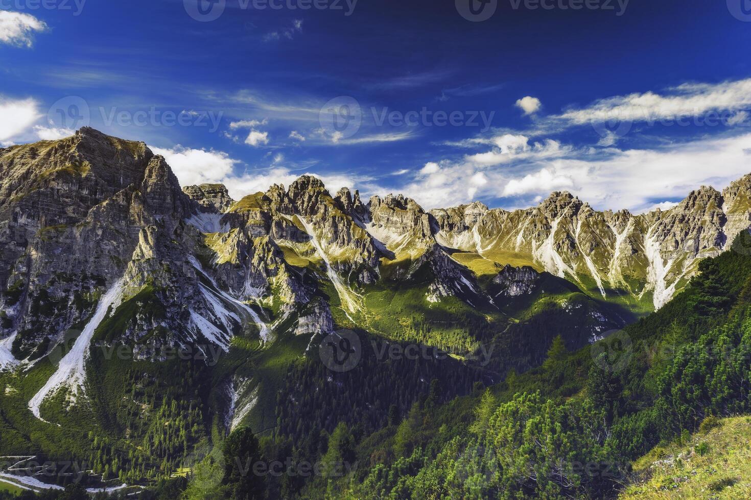 Mountain landscape of the Stubai Alps photo