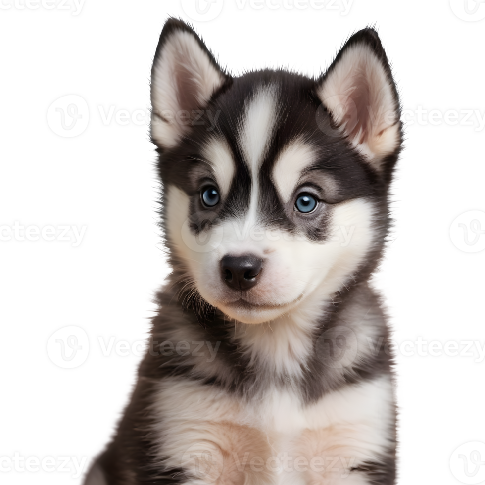 AI generated Picture of an adorable husky puppy isolated png