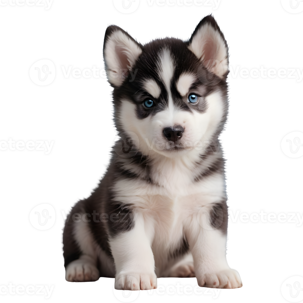 AI generated Picture of an adorable husky puppy isolated png